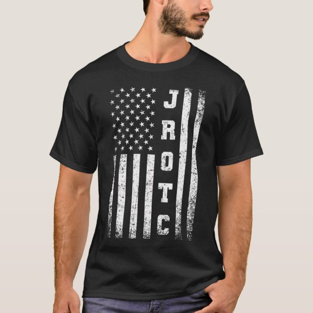 Camiseta Jrotc Estados Unidos Junior Rotc American Flag (Frente)