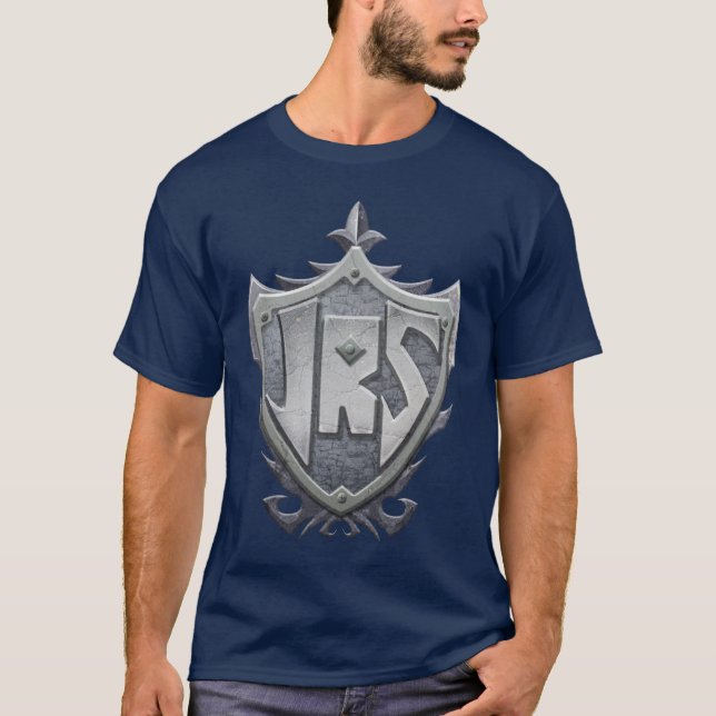 Camiseta JRS: T-shirt básico, azul marinho (Frente)