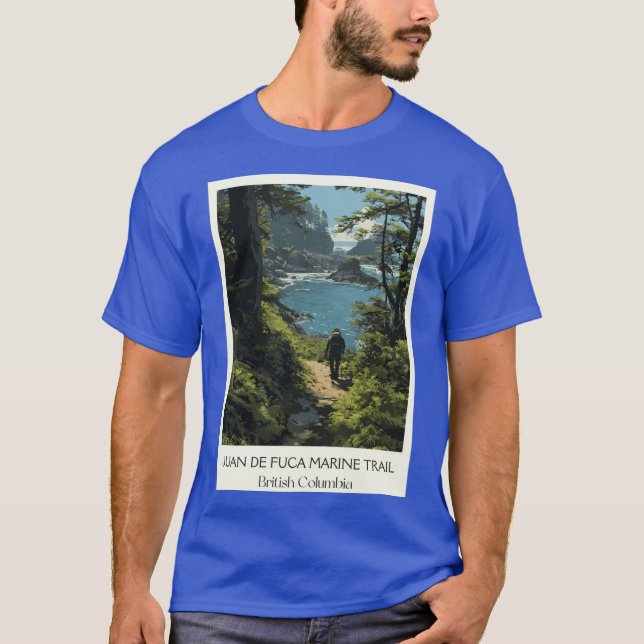 Camiseta Juan de Fuca Marinerail West Coast Hiking Art Prin (Frente)
