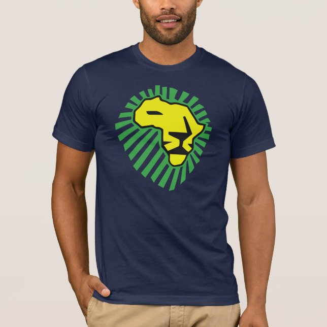 Camiseta Juba amarela do verde do leão esta hora para a (Frente)