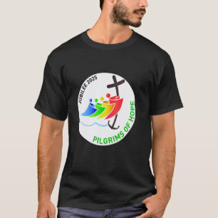 Camiseta Jubileu Católico Vidro Colorido Peregrinos De Ho 2