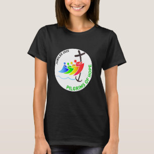 Camiseta Jubileu Católico Vidro Pintado Peregrinos De Ho 20