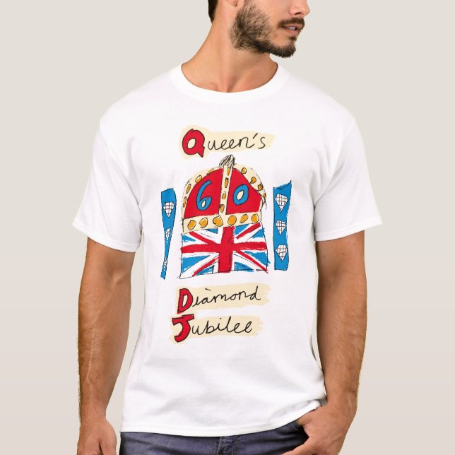 Camiseta Jubileu de diamante da rainha Elizabeth II (Frente)