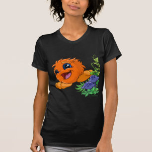 Camiseta JubJub alaranjado feliz na central de Neopia