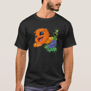 Camiseta JubJub alaranjado feliz na central de Neopia