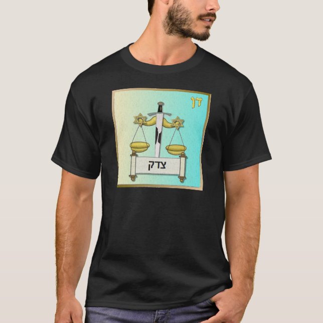 Camiseta Judaica 12 Tribos Israel Dan Art (Frente)