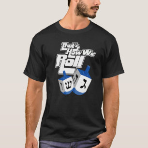 Camiseta Judaico É assim que nós giramos Jogo do Dreidel