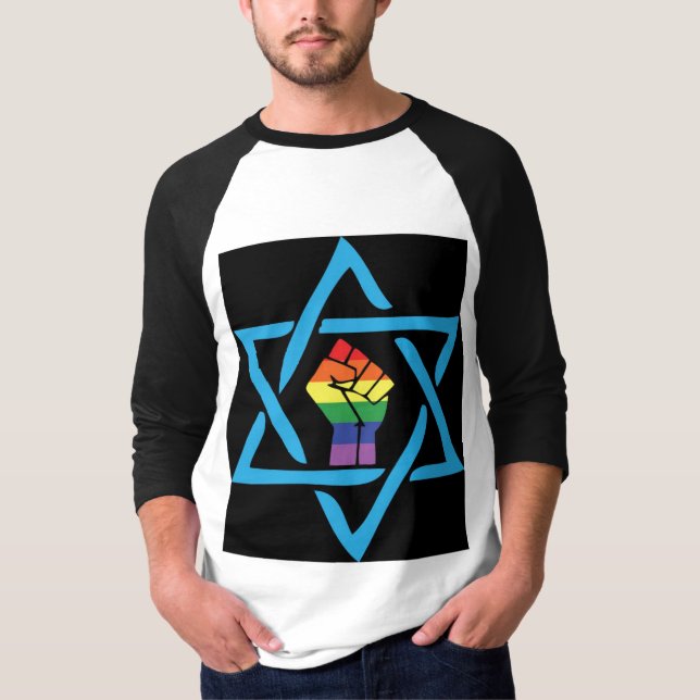 Camiseta Judaico preto alegre (Frente)