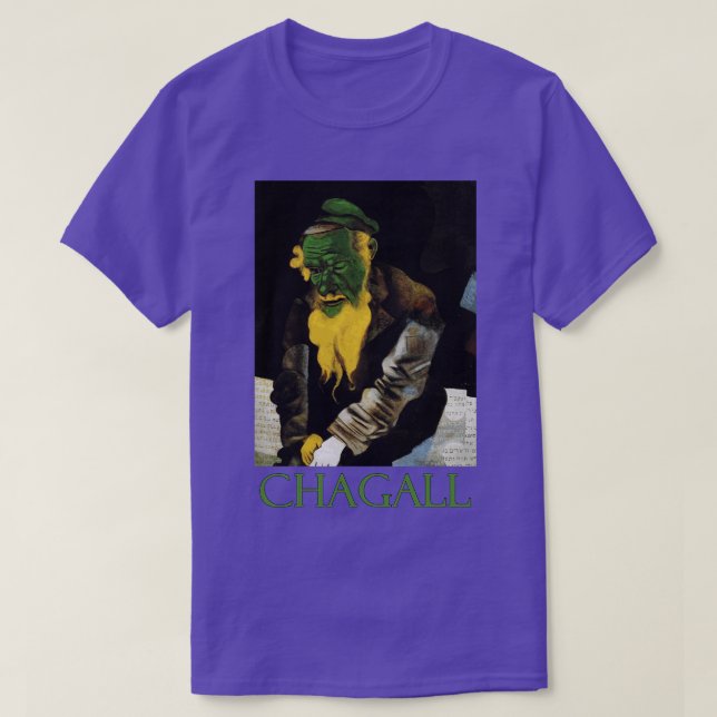 Camiseta Judeu em Verde 1914 por Marc Chagall (Frente do Design)
