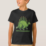 Camiseta Judeu Hanukkah Dinossauro Menorah Judeu Dino Fãs<br><div class="desc">Presente de Natal Judeu para Chanucá. Um Incrível e engraçado Dinossauro Stegosaurus Menorah Gift.</div>