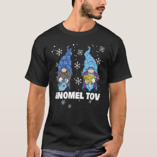 Camiseta Judeu Hanukkah Mazel Tov Menorah Dreidel Gnomo Gn