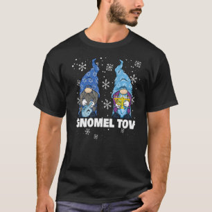 Camiseta Judeu Hanukkah Mazel Tov Menorah Dreidel Gnomo Gn