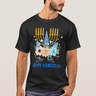 Camiseta Judeu Judeu Judeu, Cute Unicorn Feliz Hanukkah Cri