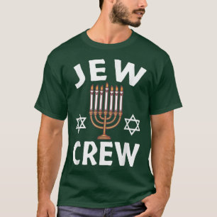 Camiseta Judeu Tripulante Menorah Feriado Judeu Feriado Eng