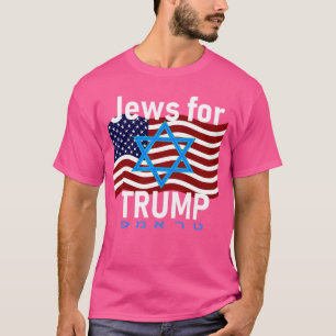 Camiseta Judeus pela bandeira americana Estrela de Davi heb