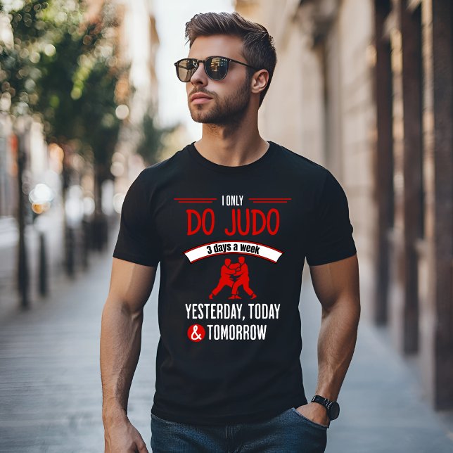 Camiseta Judô 3 dias por semana - Design de artes marciais  (Criador carregado)