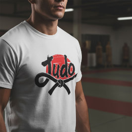 Camiseta Judo Brush Script and Black Belt – Rising Sun