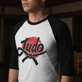 Camiseta Judo Brush Script and Black Belt – Rising Sun