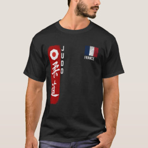 Camiseta Judo France Bandeira francesa Judoka Dojo Martial 