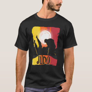 Camiseta Judo Men Vintage Judoka 80 Retro Japonês Marcial