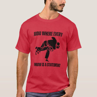 Camiseta Judô onde cada arremesso é uma declaração garoto