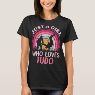 Camiseta Judo Player Vintage Retro Apenas Uma Menina Que Am
