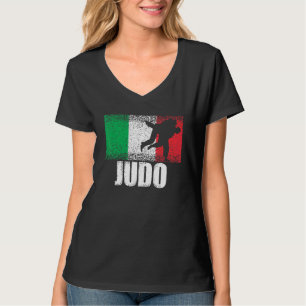 Camiseta Judo Sport Itália Flag Artista Marcial Italiano