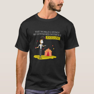 Camiseta Juggler Circus Performer Truques com Bolas e Pinos