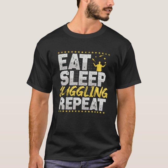 Camiseta Juggling Eat Sleep Repeat Circus Hobby Juggling (Frente)