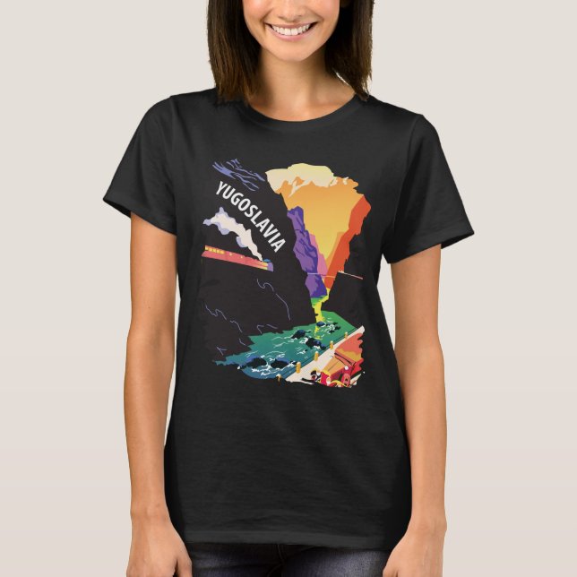 Camiseta Jugoslávia por comboio e por automóvel (Frente)