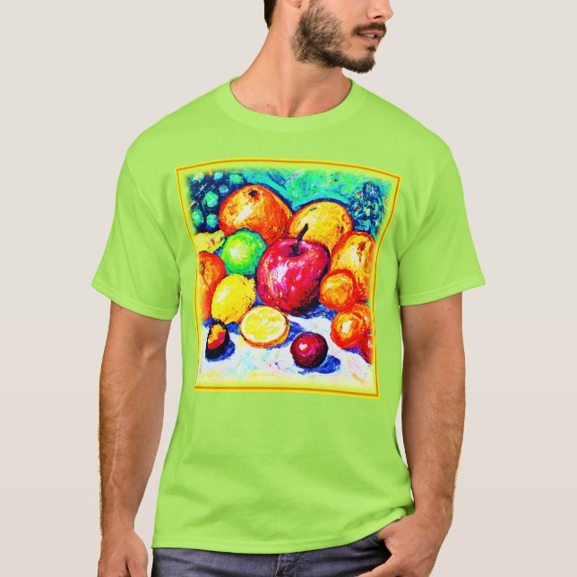 Camiseta Juicy Delights Frutas. Comprar Agora (Frente)