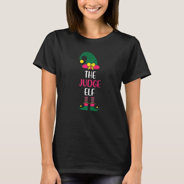 Camiseta Juiz Elf Family Matching Group Christmas Womens P (Frente)