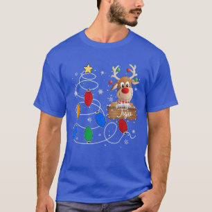 Camiseta Juju Reindeer Lights Árvore de Natal Fixe Cristma