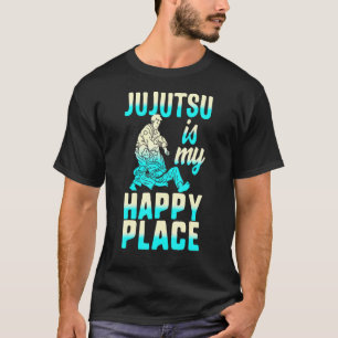 Camiseta Jujutsu É O Meu Lugar Mais Feliz Jiu Jitsu Bjj Mar