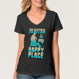 Camiseta Jujutsu É O Meu Lugar Mais Feliz Jiu Jitsu Bjj Mar