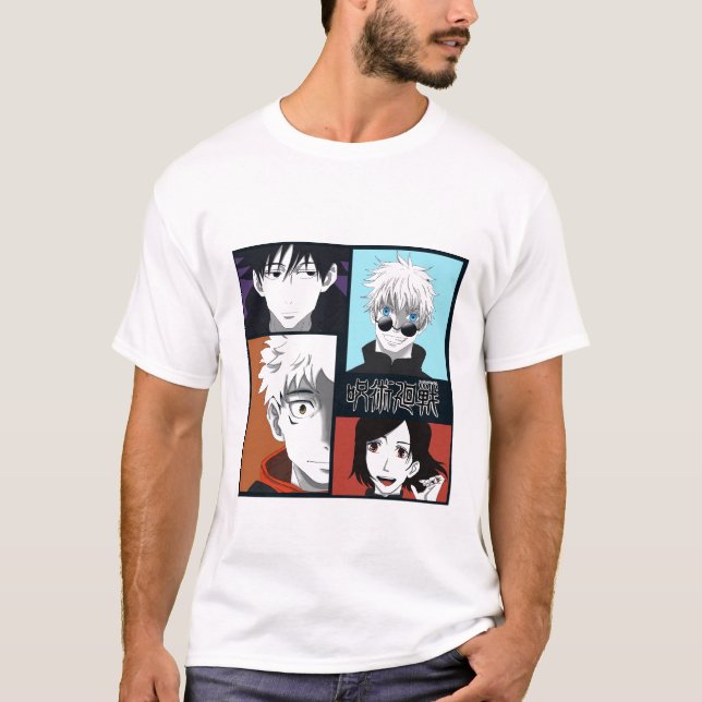 Camiseta Jujutsu Kaisen Pop Art T-Shirt - Wizards of Tokyo (Frente)
