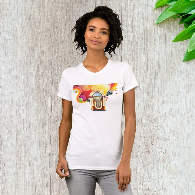 Camiseta Juke Box Music Womens T Shirt (Criador carregado)
