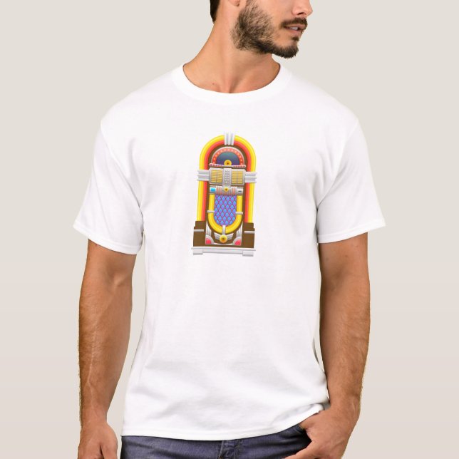 Camiseta jukebox antiquada (Frente)