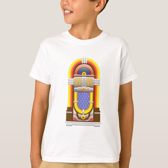 Camiseta jukebox antiquada (Frente)