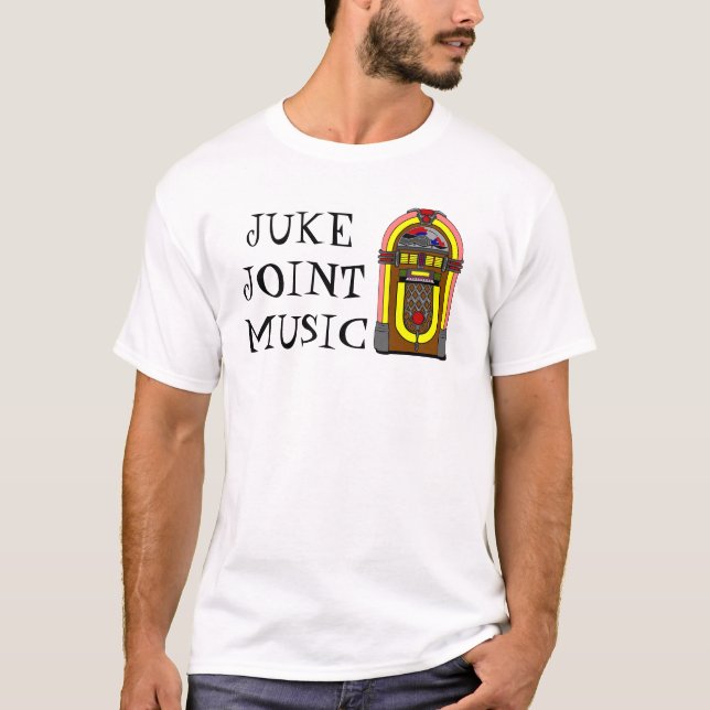 Camiseta Jukebox retro da dança da MÚSICA da JUNÇÃO de JUKE (Frente)