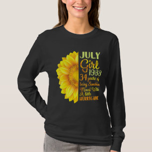Camiseta Jul Garota 1988 34 Anos De Sol Misturando Um