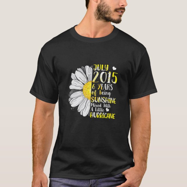 Camiseta Jul Garota 2016 5 Anos 5 Anos Aniversário Do Sol (Frente)