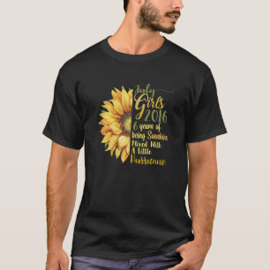 Camiseta Jul Garota 2016 6 Anos 6 Anos Aniversário do Sol