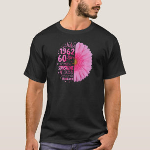 Camiseta Jul Girl 1962 60 Anos 60 Anos Aniversário
