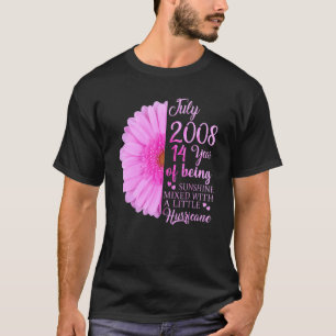 Camiseta Jul Girl 2008 14 Anos Aniversário de 14