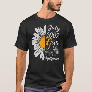 Camiseta Jul Rapariga 2002 20 anos Aniversário do Sol Fo