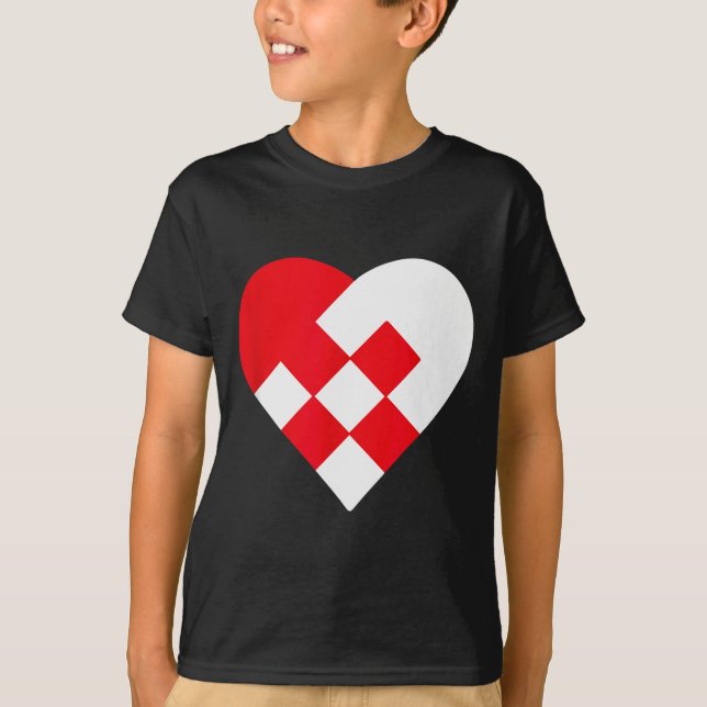 Camiseta Julehjerte Danish Pleated Christmas Hearts  (Frente)