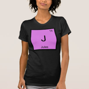 Camiseta Jules Nome Química Elemento Tabela Periódica
