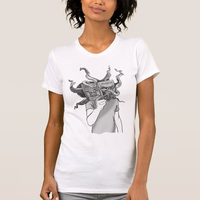 Camiseta Jules Verne - 20 000 ligas sob o mar - livro (Frente)