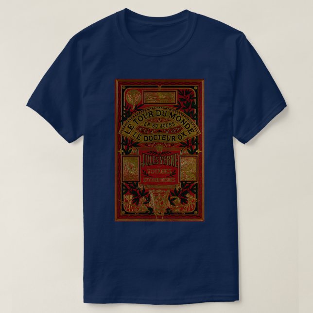 Camiseta Jules Verne Ao Redor Do Mundo Em Oitenta Dias  (Frente do Design)